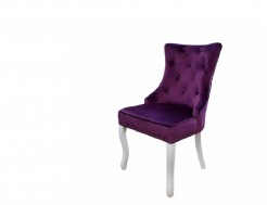 Kėdė - baltos medinės kojos (violetinis veliūras)